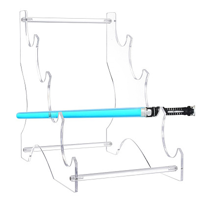 4-уровневые акриловые подставки для мечей-катан, кронштейн самурайский меч дисплей мольберты, вмещает до 4 мечей