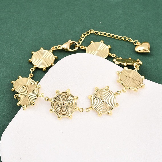 304 браслеты из нержавеющей стали ссылка для женщин, плоско-круглые