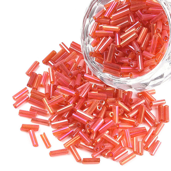 Прозрачные цвета радуги стекло стеклярусом, AB цвет, круглые