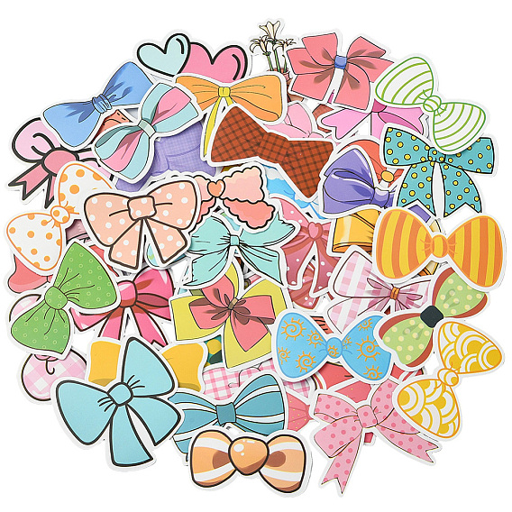 4 наборы декоративных наклеек из ПВХ, форма банта