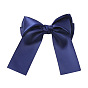 Silky Double-Sided Hair Ribbon with Spring Clip and Butterfly Bow - Elegant Fabric for Women's Hairstyles (C195)