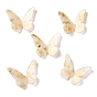 Transparent Resin Cabochons, with Gold Foil, for DIY Earring Accessories, Butterfly