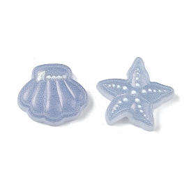 Пластиковые эмалевые кабошоны, серые