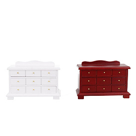 Мини-модель буфета из дерева 9, аксессуары для кукольного домика с микро-ландшафтом, притворяясь опорными украшениями