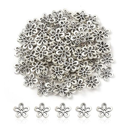 5 -petal тибетский стиль сплава цветок крышки шарика, без кадмия и без свинца