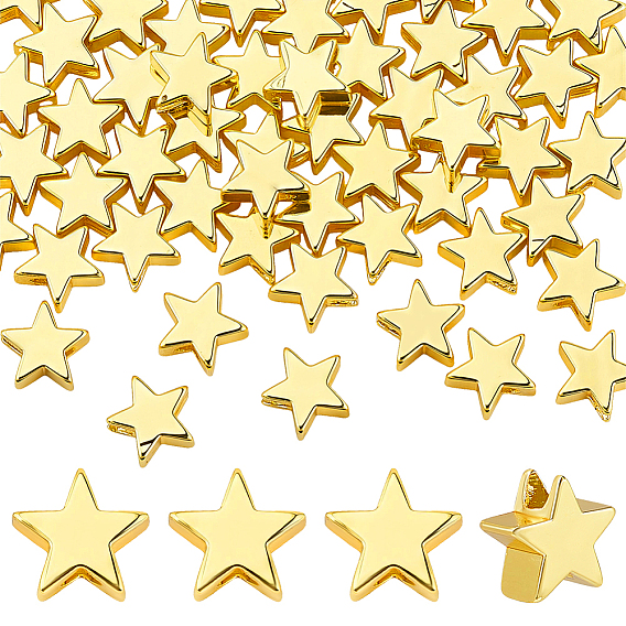 60 латунные бусины шт., звезда