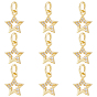 14подвески из латуни с микропаве из кубического циркония, с целью перехода в кольце, долговечный, звезда очарование