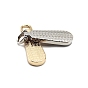 Zinc Alloy Zipper Head with Teardrop Charms, Zipper Pull Replacement, Zipper Sliders for Purses Luggage Bags Suitcases