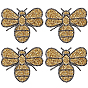 8Pcs Rhinestones Sew on/Iron on Patches, Appliques, Costume Accessories, Bee