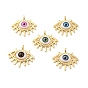 Латунные подвески из смолы от сглаза, очарование глаз, реальный 18 k позолоченный