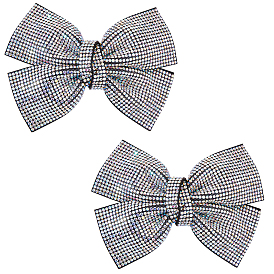 2шт. заколки для волос с бантиками и стразами, с зажимами из сплава, для женщин девушек