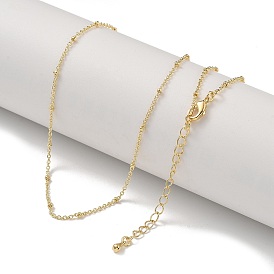 Brass Satellite Chain Necklace Making, with Beads