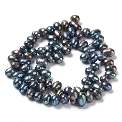 Natural Cultured Freshwater Pearl Beads Strands, Dyed, Rice