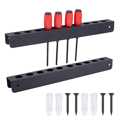 Прямоугольный железный настенный органайзер для инструментов, с винтом и заглушкой