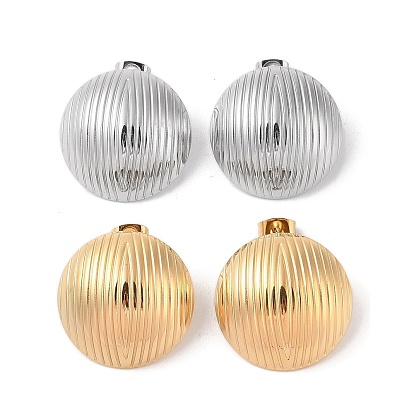 Ионное покрытие (ip) 304 серьги-гвоздики из нержавеющей стали для женщин, полукруглый