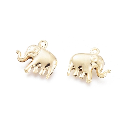 304 Stainless Steel Charms, Hollow Elephant