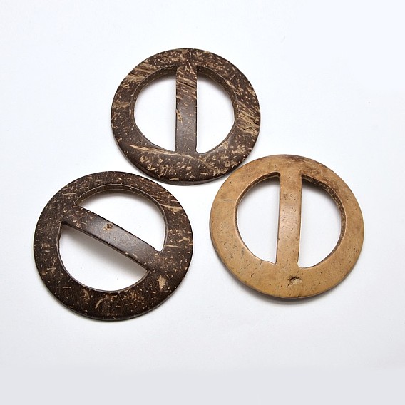 Кокосовое пряжки, плоско-круглые