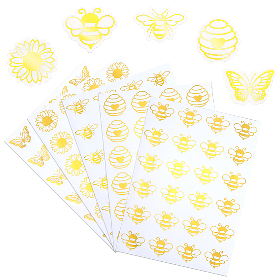 20 листы 5 стили самоклеящиеся наклейки из золотой фольги, Украшение дневника для фотоальбома своими руками