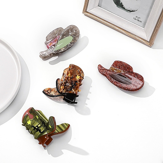 Заколки для волос в форме когтей из ацетата целлюлозы, аксессуары для волос для женщин и девочек