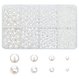 1890Pcs 4 Style Imitation Pearl Acrylic Beads, Dyed, Round