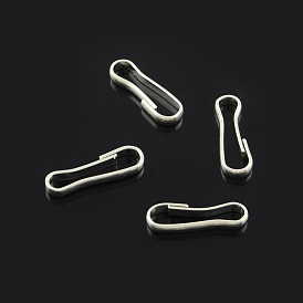 Iron Keychain Clasp Findings, Cadmium Free & Lead Free, 11x3x1mm