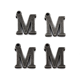 316 Surgical Stainless Steel Charms, Letter M Charm