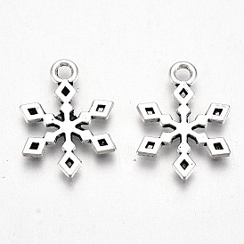 Tibetan Style Alloy Pendants, Lead Free & Cadmium Free, Snowflake