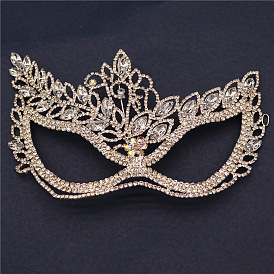 Crystal Rhinestone Face Mask, Masquerade Mask For Women Girls Wedding Party Decoration