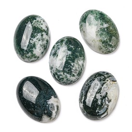 Natural Tree Agate Cabochons, Oval