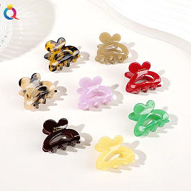 Cute Bunny Butterfly Hair Clip for Ponytail and Headwear, Vinegar Acetate Material