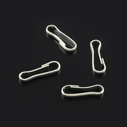 Iron Keychain Clasp Findings, Cadmium Free & Lead Free, 11x3x1mm