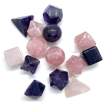 Natural Gemstone Crystal Healing Stone Decorations, Reiki Stones for Home Office Desktop Feng Shui Ornament, Mixed Shapes