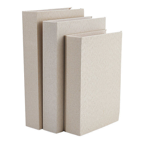 3Pcs 3 Styles Cotton Cloth Book Shape Display Decorations