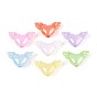 Непрозрачные акриловые бусины с УФ-покрытием, радужный, сердце с крыла