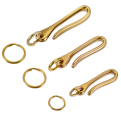 Ювелирные изделия, включая U-образные латунные застежки-крючки для ключей, фурнитуру для брелоков и соединительные кольца