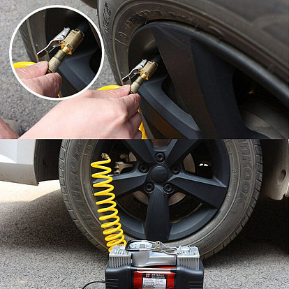 SUPERFINDINGS 6Pcs Brass Tyre Inflatable Clamp