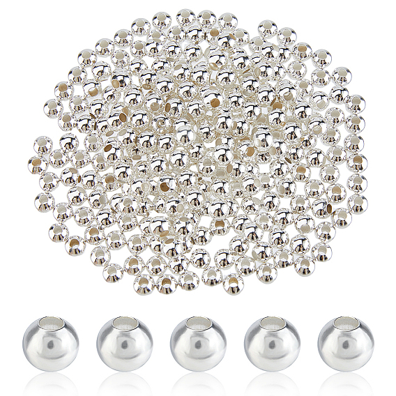 250шт. латунные гладкие круглые бусины, лоскутных шарик прокладки