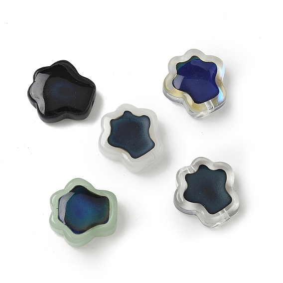 Стеклянные бусины, чувствительные к температуре бусины, меняющие цвет, цветок