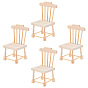 Mini chaises en bois, pour les accessoires de meubles de maison de poupée, décorations d'affichage à la maison