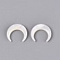 Natural White Shell Beads, Double Horn Crescent Moon