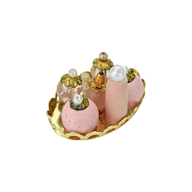 Mini Resin & Alloy Perfume Bottle Set Model, Miniature Dollhouse Decorations Accessories
