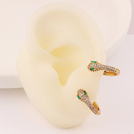 Chic Oval Zircon Stud Earrings with Animal Insect Dangles and Colorful Gemstones