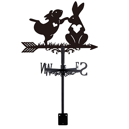 Orangutan Iron Wind Direction Indicator, Weathervane for Outdoor Garden Wind Measuring Tool
