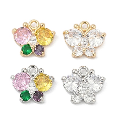 Латунные микро проложить кубического циркония подвески, без кадмия, без никеля и без свинца, бабочки прелести, долговечный