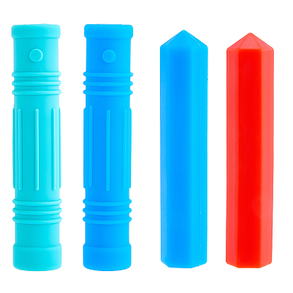 4шт. 4 стили силиконовые колпачки для карандашей, колонка
