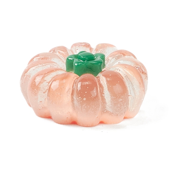 Autumn Theme Opaque Resin Cabochons, Pumpkin