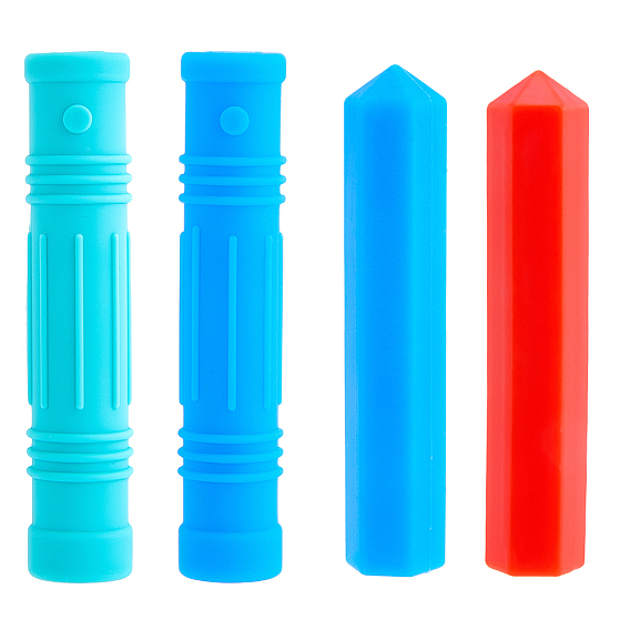 4шт. 4 стили силиконовые колпачки для карандашей, колонка