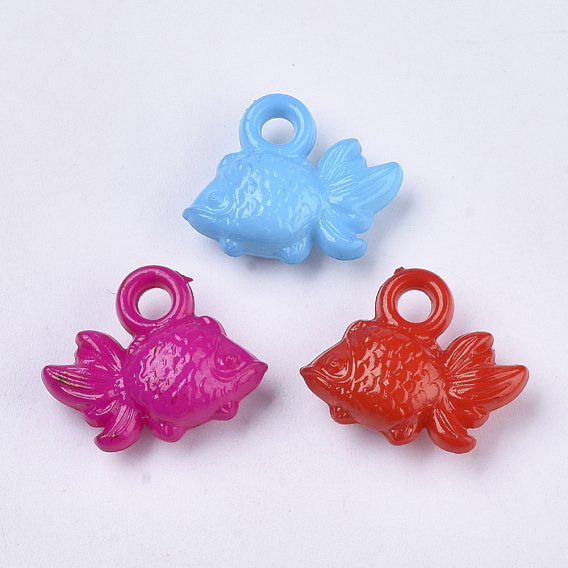 Opaque Acrylic Pendants, Fish