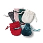 Bolsas de almacenamiento de terciopelo, bolsa de embalaje de bolsas con cordón, oval