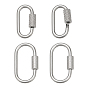 4 шт. 2 стили ионное покрытие (IP) 304 нержавеющая сталь винтовой карабин замок подвески, для изготовления ожерелий, овальные